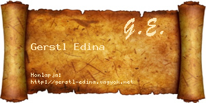 Gerstl Edina névjegykártya